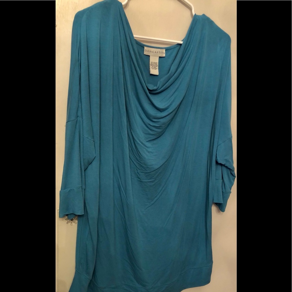 Blue stretchy blouse